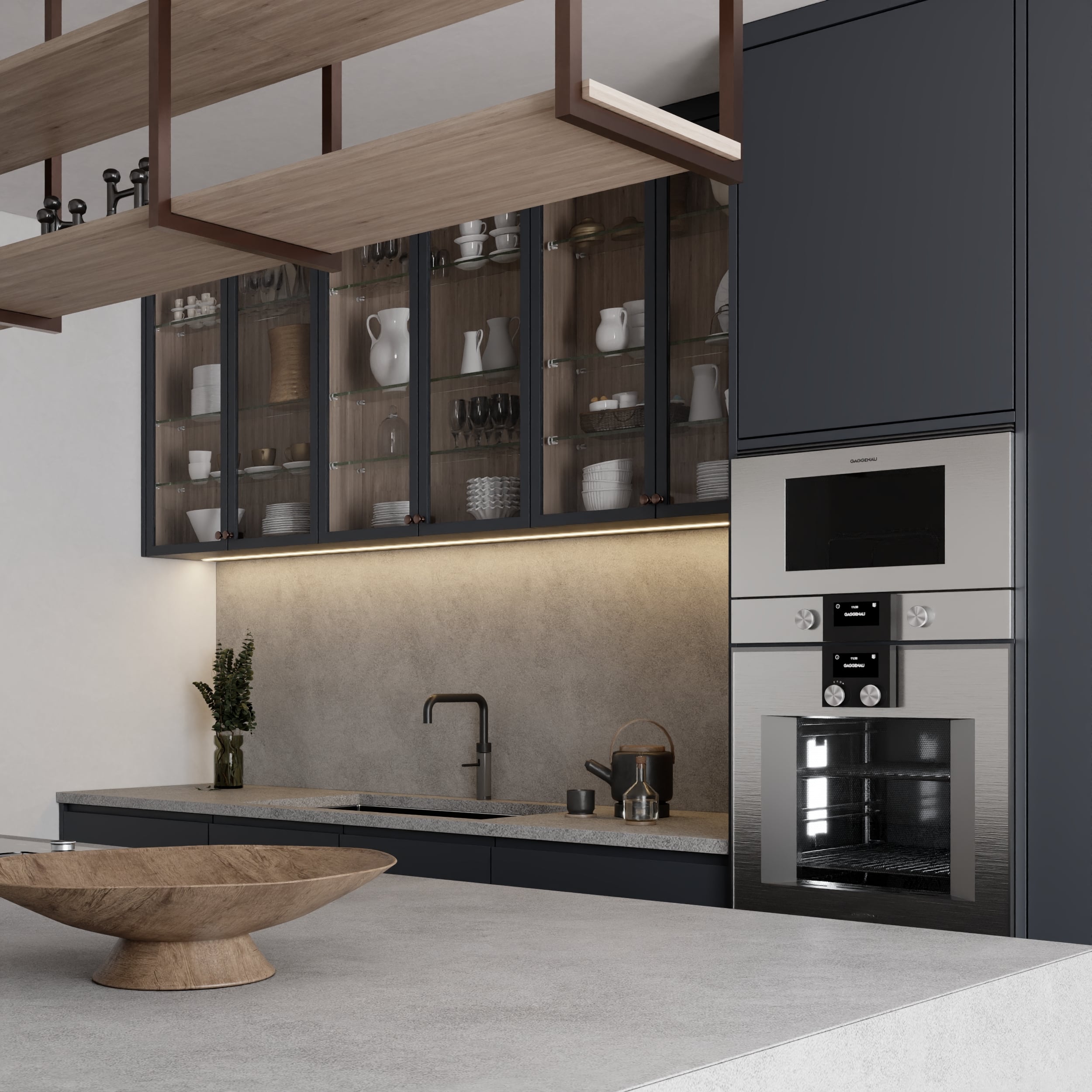 Renovação de cozinha moderna e funcional em Sorocaba-SP, destacando design de interiores contemporâneo e soluções inteligentes - Studio Poen Arquitetura